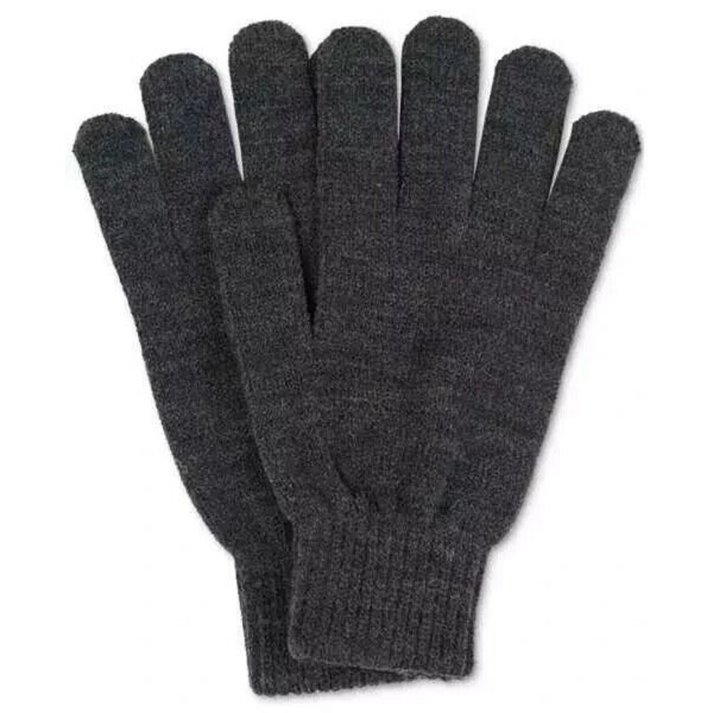 Barbour men's Tartan Plaid Scarf & Glove Set - Grey / rust - retail $100 - Picture 4 of 5